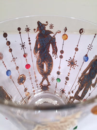 Load image into Gallery viewer, Culver Mid-Century Mardi Gras Jester Double Old Fashion With Jewels Glasses (Set of 4)
