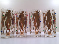 Load image into Gallery viewer, Culver Mid-Century Mardi Gras Jester With Jewels Highball Glasses (Set of 4)
