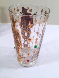 Load image into Gallery viewer, Culver Mid-Century Mardi Gras Jester With Jewels Highball Glass (1)
