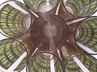 Load image into Gallery viewer, Starlyte Mid-Century Zombie Green and 22-Karat Gold Collin Glasses (Set of 8 in Original Box)
