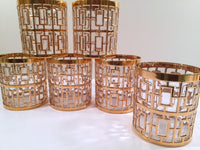 Load image into Gallery viewer, Imperial Glass - Shoji 22-Karat Gold Mid-Century Glasses (Set of 6)
