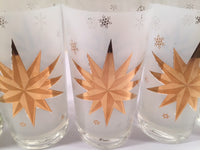 Load image into Gallery viewer, Atomic 22-Karat Gold North Star Mid-Century Highball Glasses (Set of 6)
