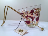 Load image into Gallery viewer, Gay Fad Signed Country Club Mid-Century 22-Karat Gold Snacker With Carrier &amp; Original Tag
