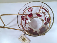 Load image into Gallery viewer, Gay Fad Signed Country Club Mid-Century 22-Karat Gold Snacker With Carrier &amp; Original Tag
