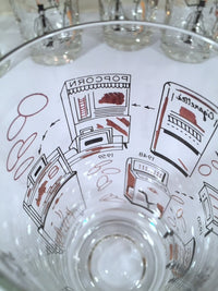 Load image into Gallery viewer, Mid-Century Rare Black &amp; 22-Karat Gold Coin Operation/Vending Machine Vintage Glasses (Set of 8 Glasses)
