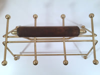 Load image into Gallery viewer, Culver Mid-Century Red &amp; 22-Karat Gold Paisley Bar Set (6 Glasses and Carrier)
