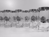 Load image into Gallery viewer, Georges Briard Signed Mid-Century Sterling Silver Lion Highball Glasses (Set of 8)

