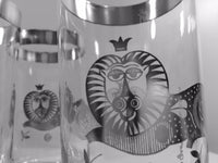 Load image into Gallery viewer, Georges Briard Signed Mid-Century Sterling Silver Lion Highball Glasses (Set of 8)
