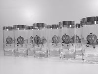 Load image into Gallery viewer, Georges Briard Signed Mid-Century Sterling Silver Lion Highball Glasses (Set of 8)
