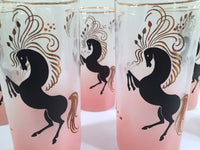 Load image into Gallery viewer, Libbey Mid-Century Art Deco Prancing Horse Highball Glasses (Set of 6)
