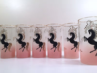 Load image into Gallery viewer, Libbey Mid-Century Art Deco Prancing Horse Highball Glasses (Set of 6)
