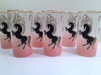 Load image into Gallery viewer, Libbey Mid-Century Art Deco Prancing Horse Highball Glasses (Set of 6)
