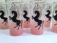 Load image into Gallery viewer, Libbey Mid-Century Art Deco Prancing Horse Highball Glasses (Set of 6)
