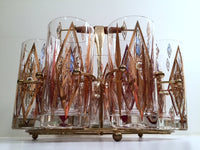 Load image into Gallery viewer, Hollywood Regency Mid-Century 11-Piece Atomic Bar Set (8 Highball Glasses, Ice Container, Tongs and Carrier)
