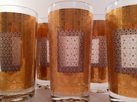 Load image into Gallery viewer, Pasinski Signed Mid-Century 22-Karat Gold Highball Glasses (Set of 8)

