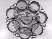 Load image into Gallery viewer, Vitreon Queen&#39;s Luster Mid-Century Roly Poly Set and Carrier (8 Glasses and Round Carrier)
