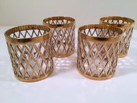 Load image into Gallery viewer, Imperial Glass Sekai Ichi 22-Karat Gold Mid-Century Small Whiskey Glasses (Set of 4)

