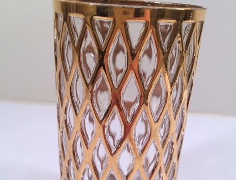 Imperial Glass Sekai Ichi 22-Karat Gold Mid-Century Highball Glass (Single Glass)
