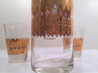 Load image into Gallery viewer, Pasinski Signed Mid-Century 22-Karat Gold Cocktail Set (1 Pitcher and 2 Glasses)
