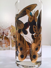 Load image into Gallery viewer, Fred Press Signed Mid-Century Butterfly Glasses (Set of 4)
