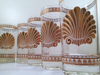 Load image into Gallery viewer, Georges Briard Signed Mid-Century 22-karat Gold Sea Shell Highball Glasses (Set of 8)
