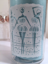 Load image into Gallery viewer, Anchor Hocking Mid-Century &quot;Happy Time&quot; Ballerina 8-Piece Set (Set of 8 Glasses with Original Box)
