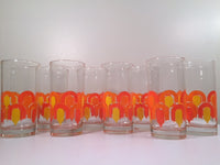 Load image into Gallery viewer, Libbey &quot;Informals&quot; Orange and Yellow Retro Loop Glasses (Set of 8)
