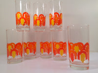 Load image into Gallery viewer, Libbey &quot;Informals&quot; Orange and Yellow Retro Loop Glasses (Set of 8)
