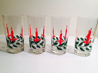 Load image into Gallery viewer, Dayton&#39;s 5 1/2&quot; Height Christmas Candle and Holly Glasses (Set of 4)
