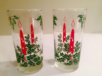 Load image into Gallery viewer, Vintage Christmas Candle Glasses (Set of 2)
