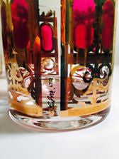 Load image into Gallery viewer, Culver Signed LTD Vintage Cranberry Scroll Rocks Glasses (Set of 4)
