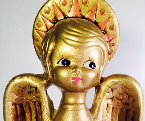 Vintage Golden Angel Figure