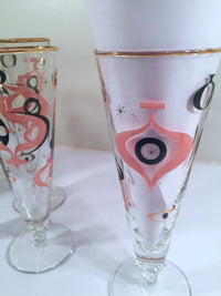 Load image into Gallery viewer, Libbey - Seville Mid Century Atomic Champagne/Pilsner Glasses (Set of 6)
