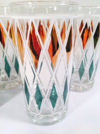 Load image into Gallery viewer, Classic Vintage Retro Blue - Gold and White Diamond Glasses (Set of 6)
