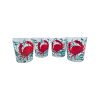 Load image into Gallery viewer, Vintage Under the Sea Crab Glasses (Set of 4)
