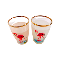 Load image into Gallery viewer, Vintage Hand Painted Jensen Beach Flamingo Whiskey Glasses (Set of 2)

