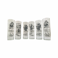 Load image into Gallery viewer, Libbey Mid-Century Happy Birthday Tall Collins Glasses (Set of 6)
