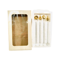 Load image into Gallery viewer, Georges Briard Mid-Century Glass Sea Shell Stirrers (Set of 4)
