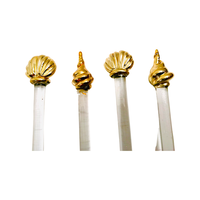 Load image into Gallery viewer, Georges Briard Mid-Century Glass Sea Shell Stirrers (Set of 4)
