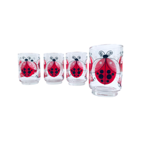 Load image into Gallery viewer, Libbey Vintage Lady Bug Glasses (Set of 4)
