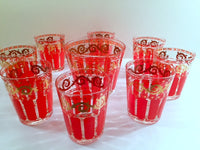 Load image into Gallery viewer, Mid-Century Hollywood Regency 9-Piece Bar Set (8 Double Old Fashion Glasses and Ice Container)
