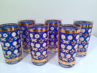 Load image into Gallery viewer, Georges Briard Signed Mid-Century Field of Daisies Highball Glasses (Set of 6)
