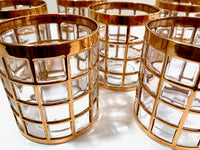 Load image into Gallery viewer, Imperial Glass Company – Tori De Oro 22-Karat Gold Mid-Century Glasses (Set of 6)
