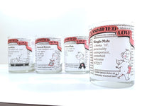 Load image into Gallery viewer, Culver Signed Vintage Classified Love Double Old Fashion Glasses (Set of 4)
