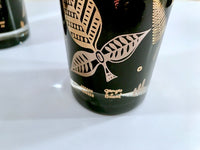 Load image into Gallery viewer, Georges Briard Signed Mid-Century Black and 22-Karat Gold Honey Bee and Nature Glasses (Set of 5)
