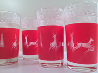 Load image into Gallery viewer, Libbey Mid-Century Reindeer Christmas Glasses - Rare Stock Pattern (Set of 8)
