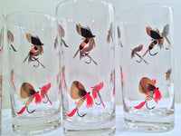 Load image into Gallery viewer, Mid-Century Signed Meth Fishing Lure Highball Glasses (Set of 6)
