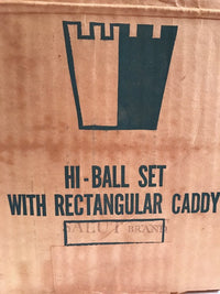 Load image into Gallery viewer, Cera Glass - Mid-Century To Your Health Bar Set With Carrier (Set of 8)
