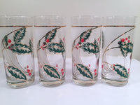 Load image into Gallery viewer, Culver Signed Mid-Century Holly Leaf Glasses (Set of 4 with Original Box)
