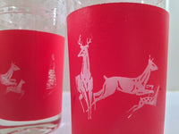 Load image into Gallery viewer, Libbey Mid-Century Reindeer Christmas Glasses - Rare Stock Pattern (Set of 8)
